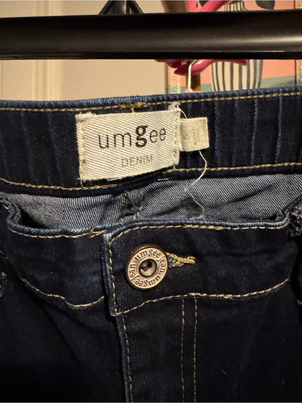 Umgee Dark Blue High-Rise Flare Denim Jeans